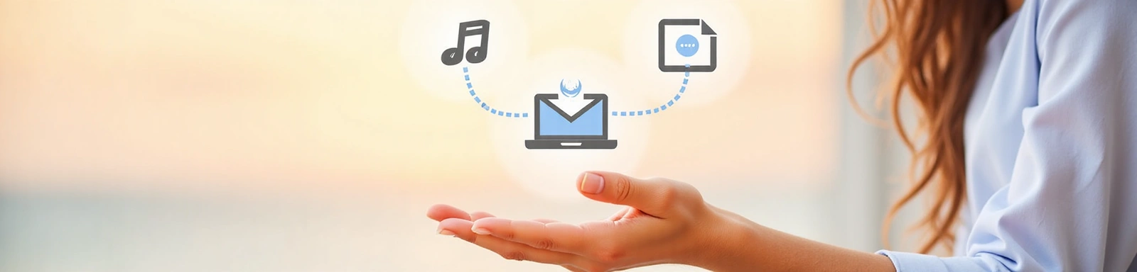 Moderne Illustration von Kommunikationssymbolen